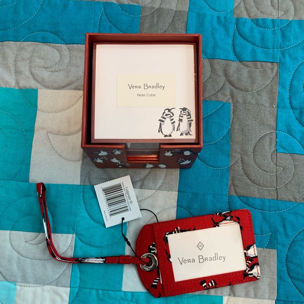 NWT Vera Bradley notepad & luggage tag